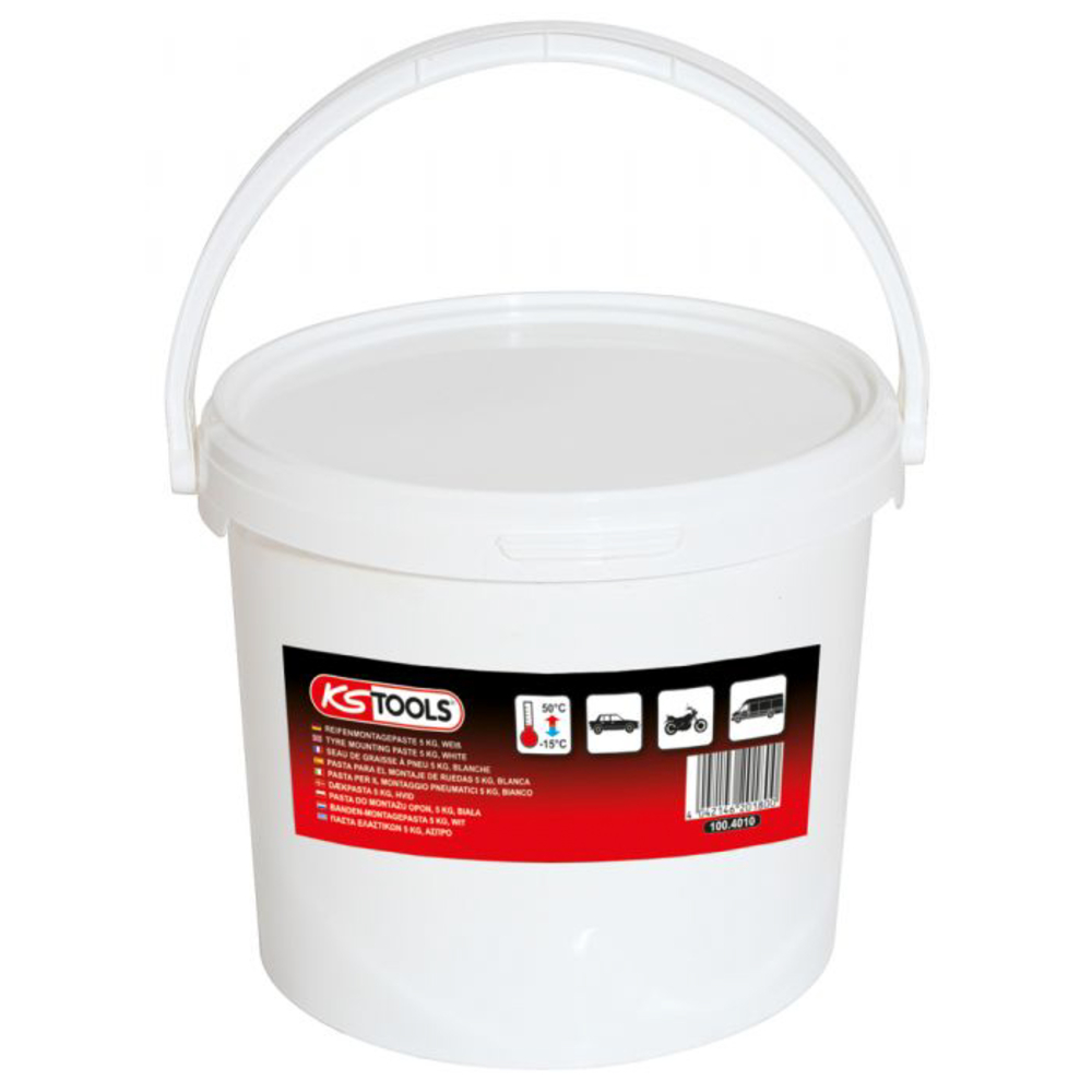 Seau de graisse à pneus blanche 5 kg KS TOOLS - 100.4010