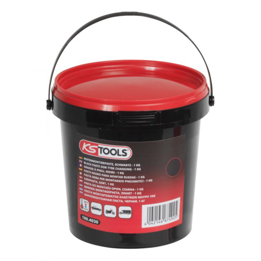 Seau de graisse à pneus noire 1 kg KS TOOLS - 100.4030
