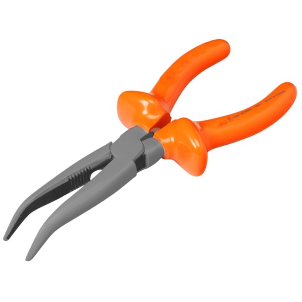 Pince à bec demi-rond entièrement isolée 1000V coudée à 45°, L185 mm KS TOOLS - 112.1289