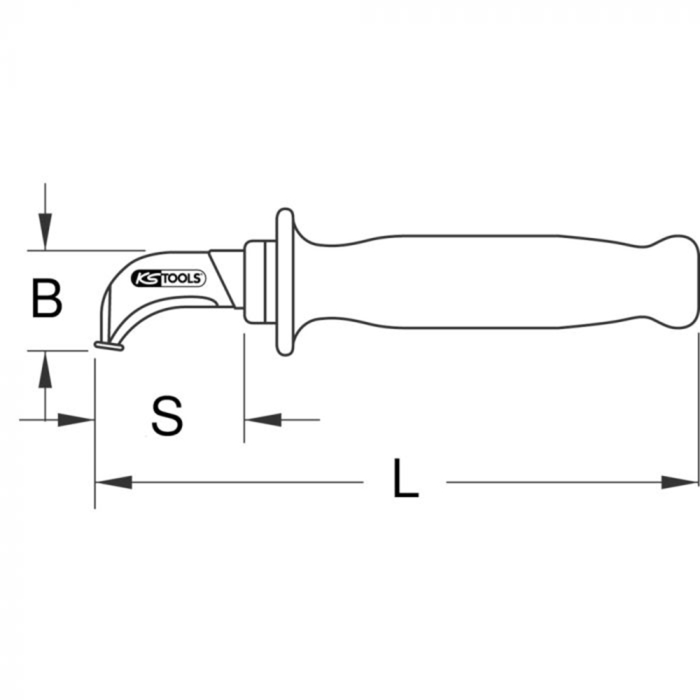 Couteau à dénuder les câbles isolé 1000V lame courbée 160 mm KS TOOLS - 112.1296