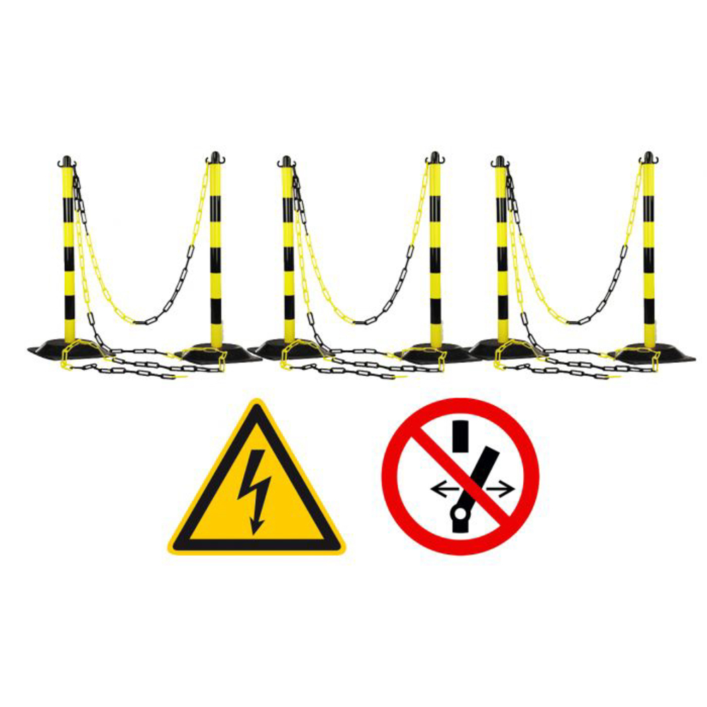 Kit balisage zone de travail intervention véhicules éléc/hybrides KS TOOLS - 112.1431