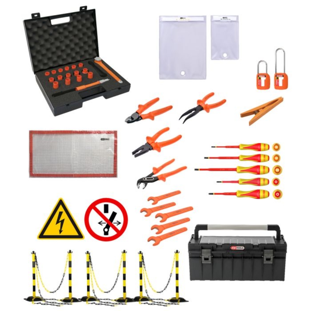 Kit complémentaire d'outils pour travail sur véhicules électriques ou hybrides KS TOOLS - 112.1438