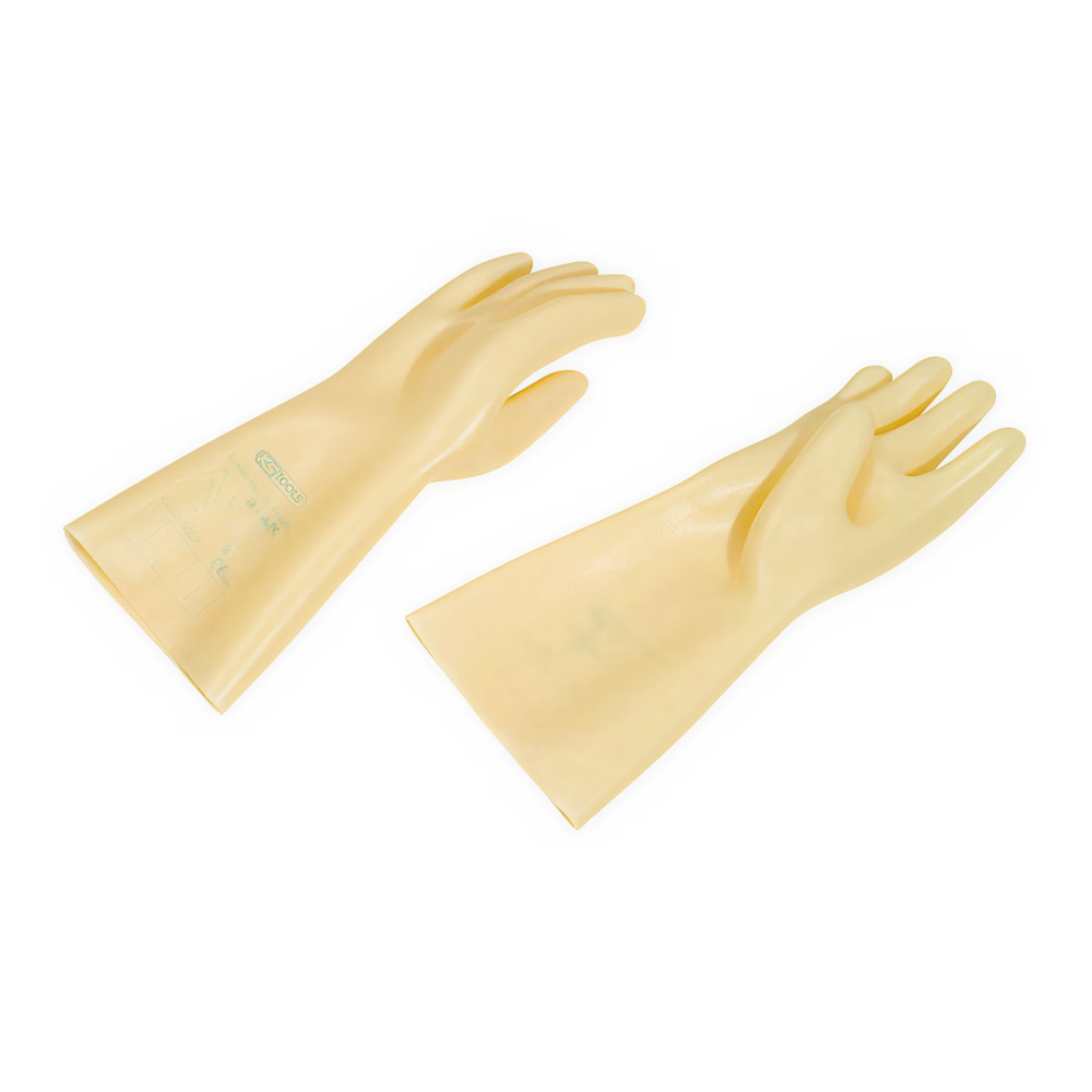 Gants d'électricien en latex naturel beige classe 0 AZC - KS TOOLS