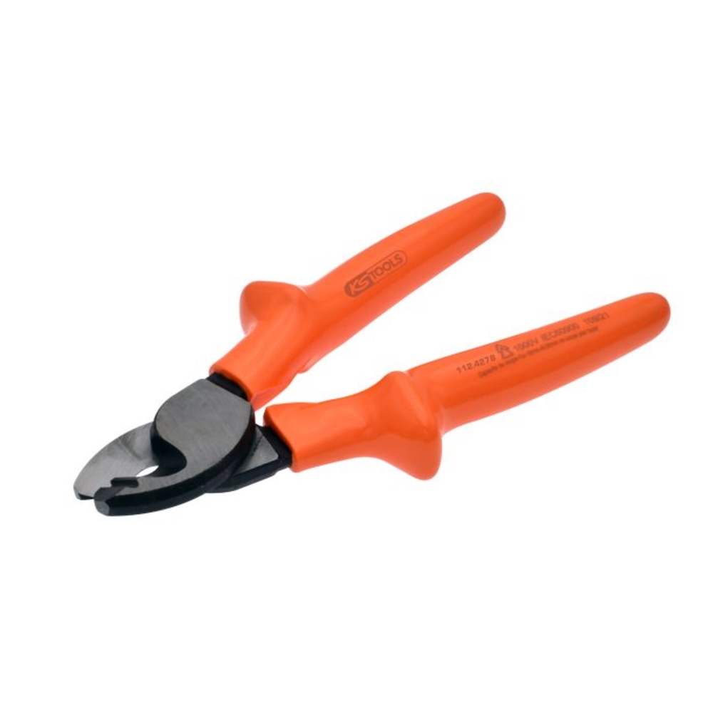 Pince coupe-câble isolée type téléreport L165 mm ouverture 12 mm KS TOOLS - 112.4278