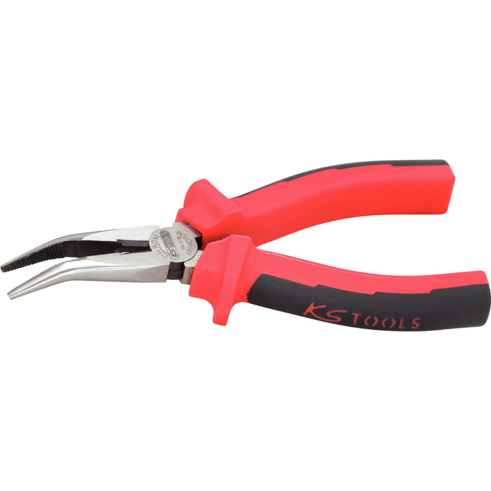 Pince à bec demi ronde coudée KS à poignées bi-composants longueur165 mm KS TOOLS - 115.1018
