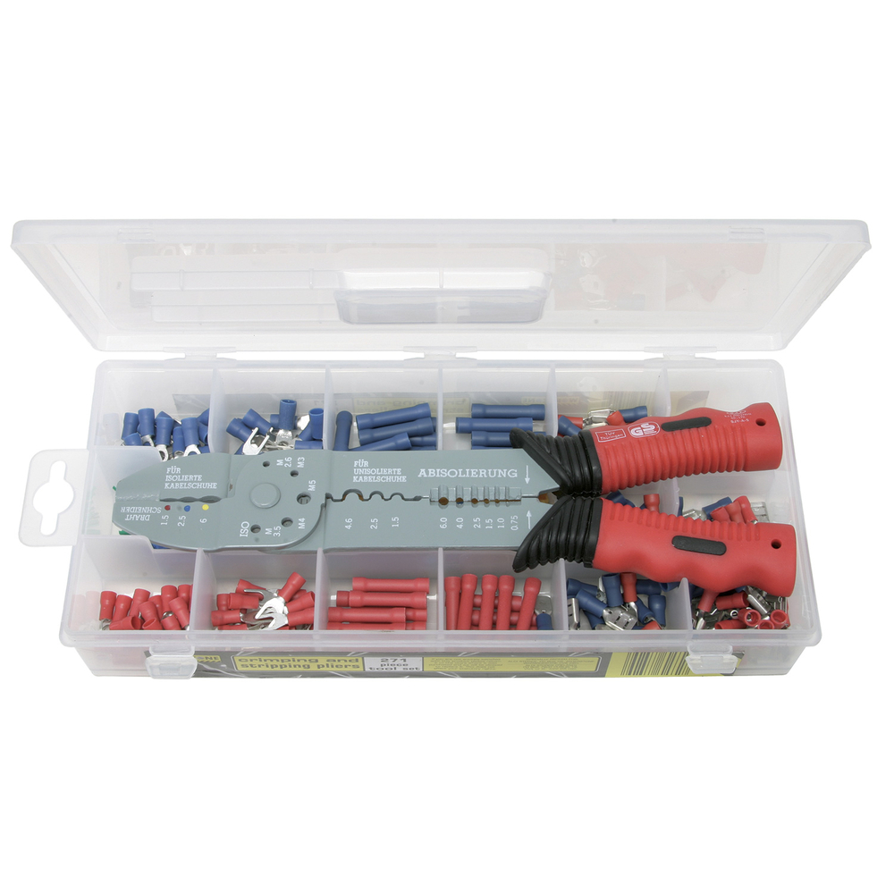 Coffret de pinces à sertir standard pour cosses pré-isolées - 271 pcs KS TOOLS - 115.1230
