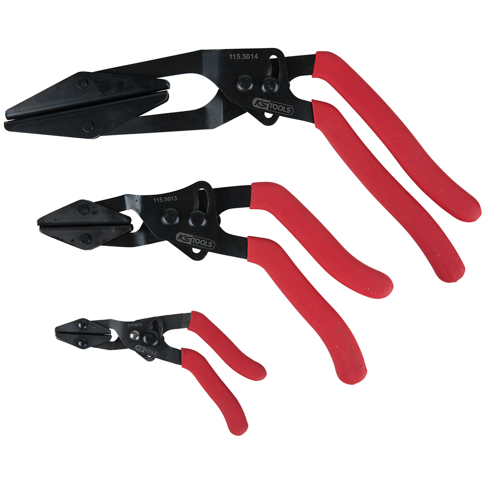 Kit de 3 pinces ajustables Diam.74, 35, 20mm d'obturation de tuyaux KS TOOLS - 115.5010