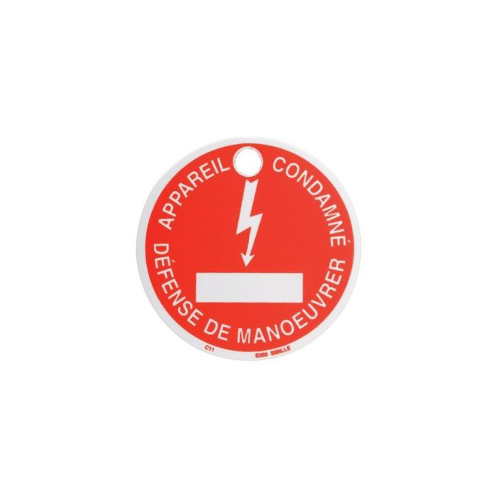 Macaron plastique diamètre 80 mm trou 10 mm - Appareil condamné KS TOOLS - 117.1436