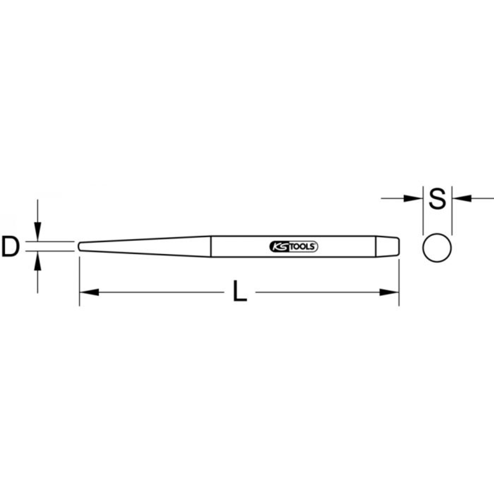 Chasse-goupille de montage 34 mm KS TOOLS - 129.2187