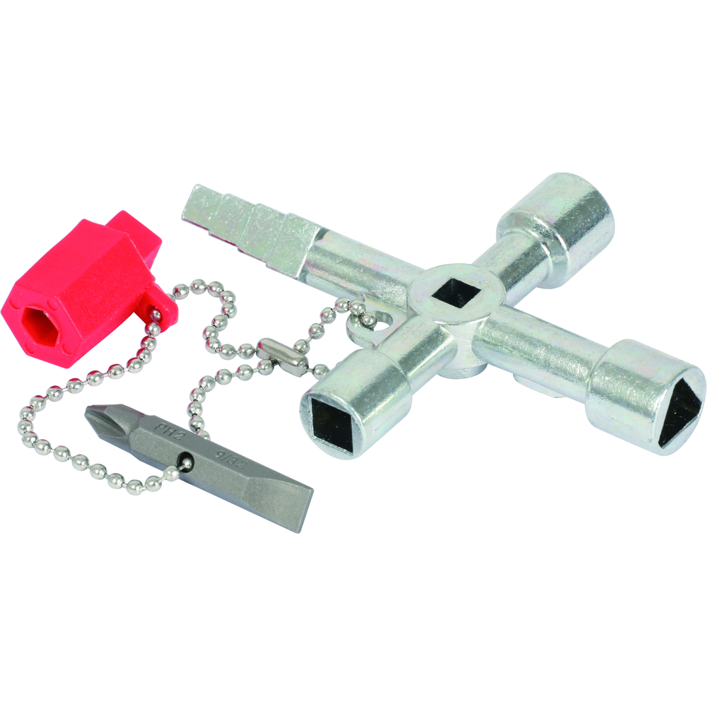 Clé universelle pour armoire éléctrique chaîne courte 72x72 mm KS TOOLS - 130.1020