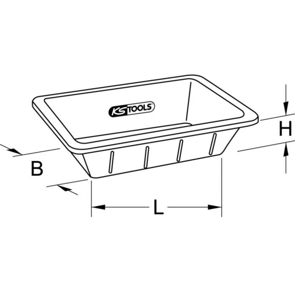 Auge caoutchouc synthétique- 35L - 630x420x160 KS TOOLS - 140.0046