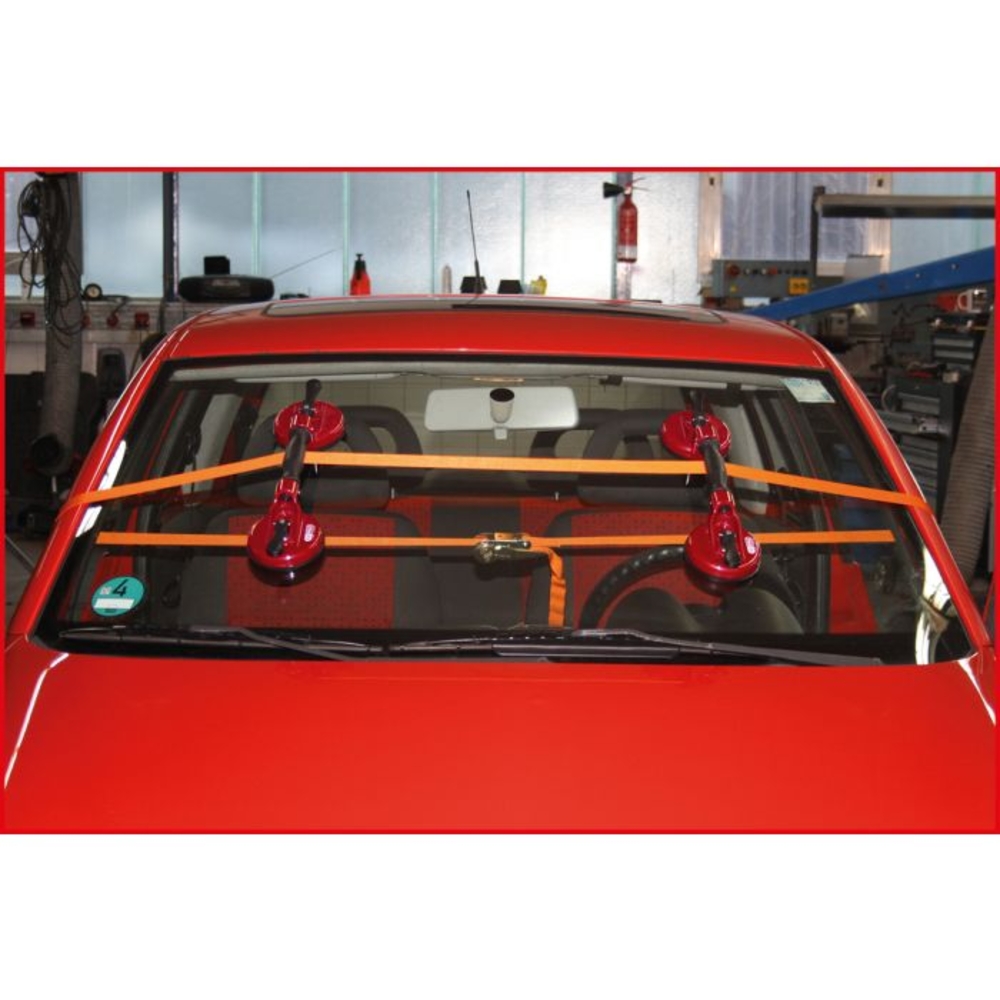 Jeu de ventouses double pour vitre ou pare-brise et sangle KS TOOLS - 140.1010