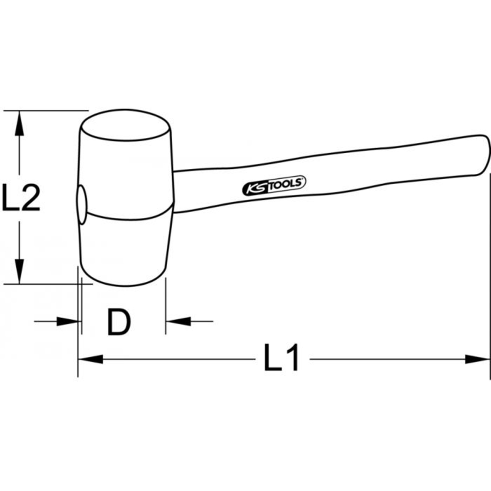 Maillet caoutchouc KS TOOLS - 140.1230