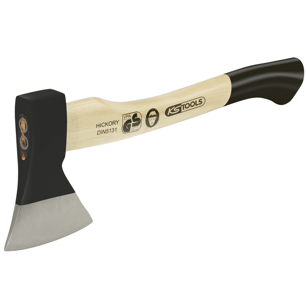 Hachette canadienne tete 600 G manche HICKORY maintenu avec coins en acier KS TOOLS - 140.2062