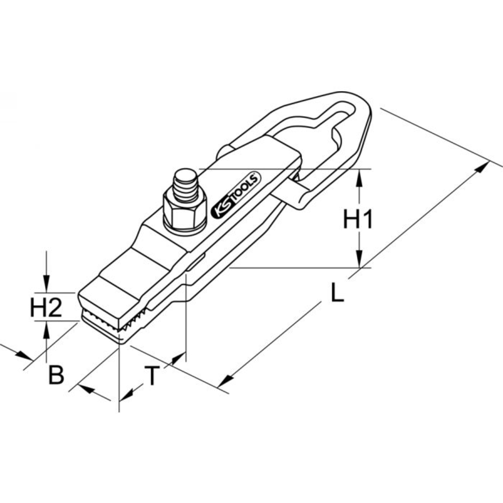 Pince de traction effilée KS TOOLS - 140.2415