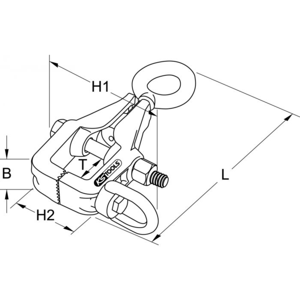 Pince de traction pour box deux sens de traction KS TOOLS - 140.2430
