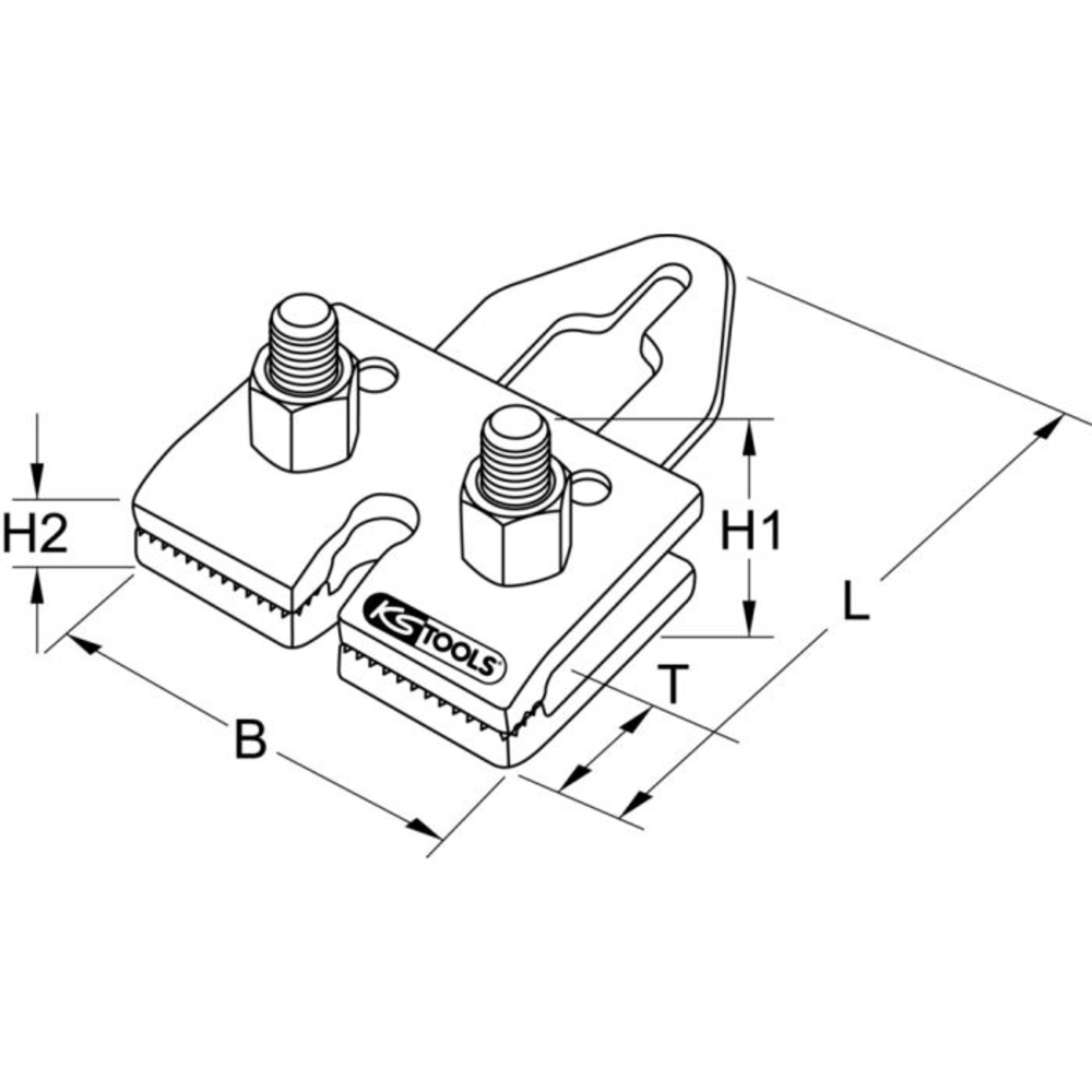 Pince de traction à mâchoire double KS TOOLS - 140.2440