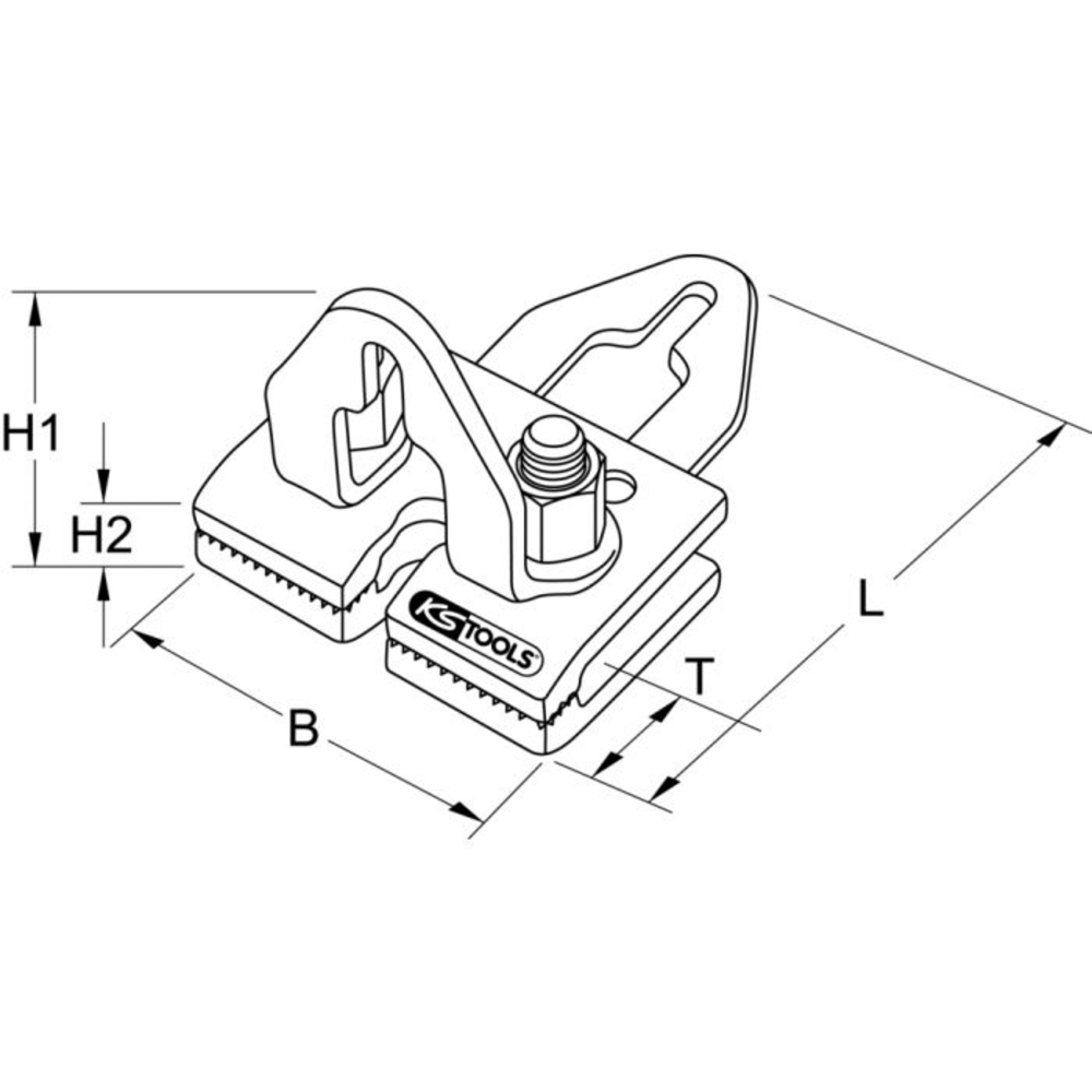 Pince de traction à double machoires avec deux sens de direction KS TOOLS - 140.2445