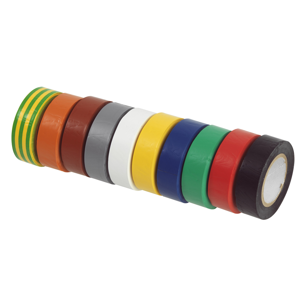Lot de 10 rubans d'isolation en PVC multicolore KS TOOLS - 141.6010