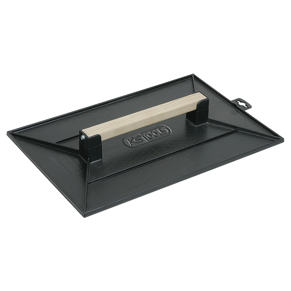 Taloche plastique noire - Poignée bois - Plateau alvéolé - 420x260 mm KS TOOLS - 144.0520
