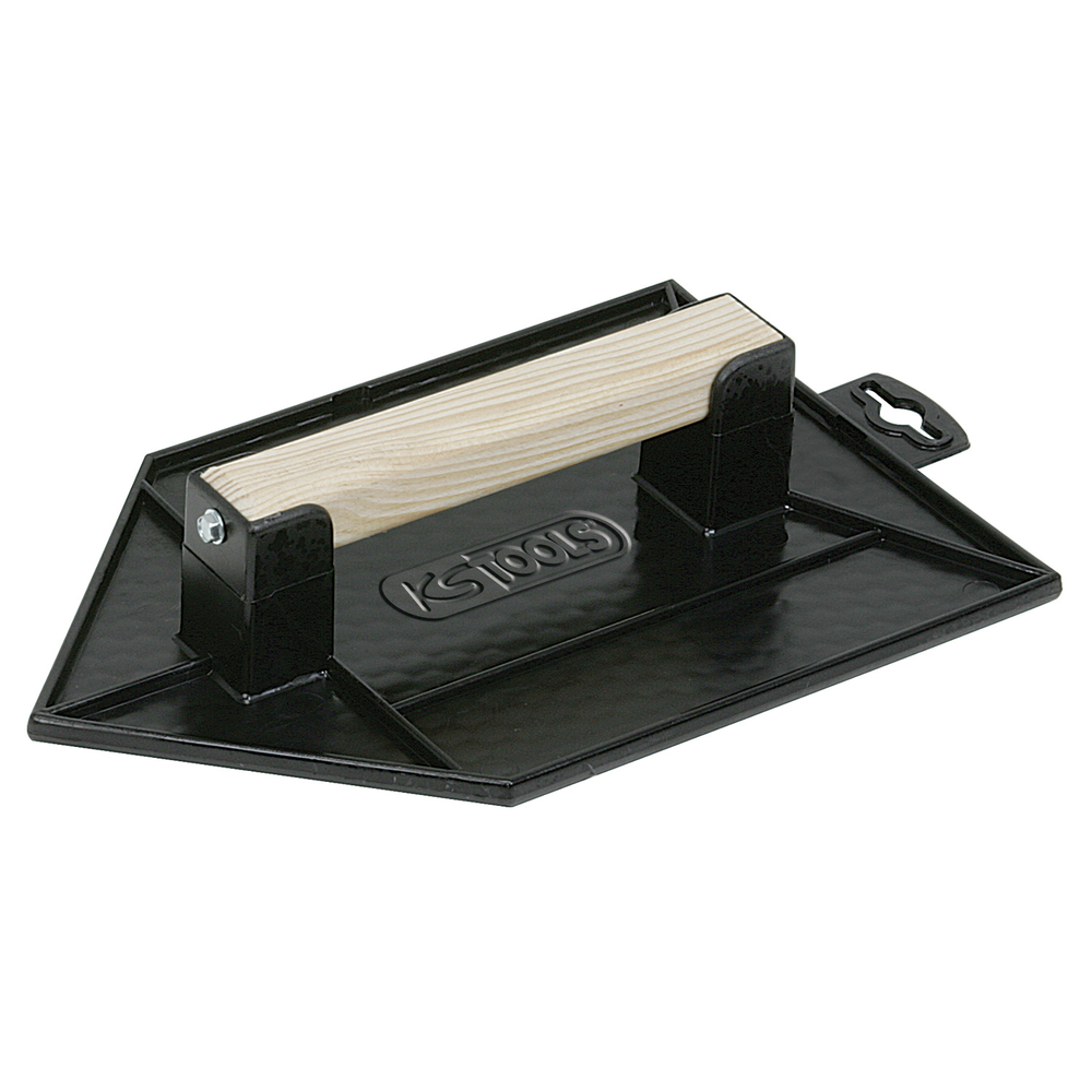 Taloche plastique noire pointue - Poignée bois - Plateau alvéolé - 200x130 mm KS TOOLS - 144.0532