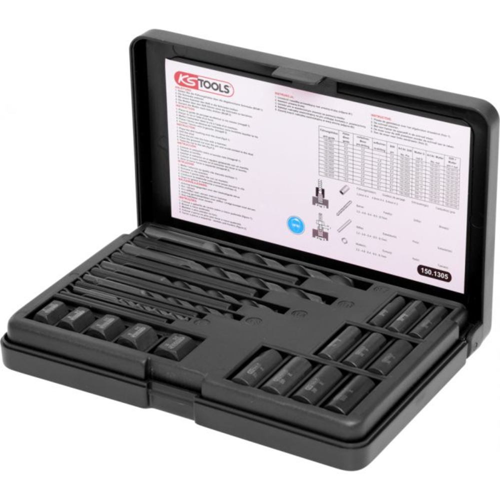 Coffret d'extracteurs pour vis et écrous 25 pièces KS TOOLS - 150.1305