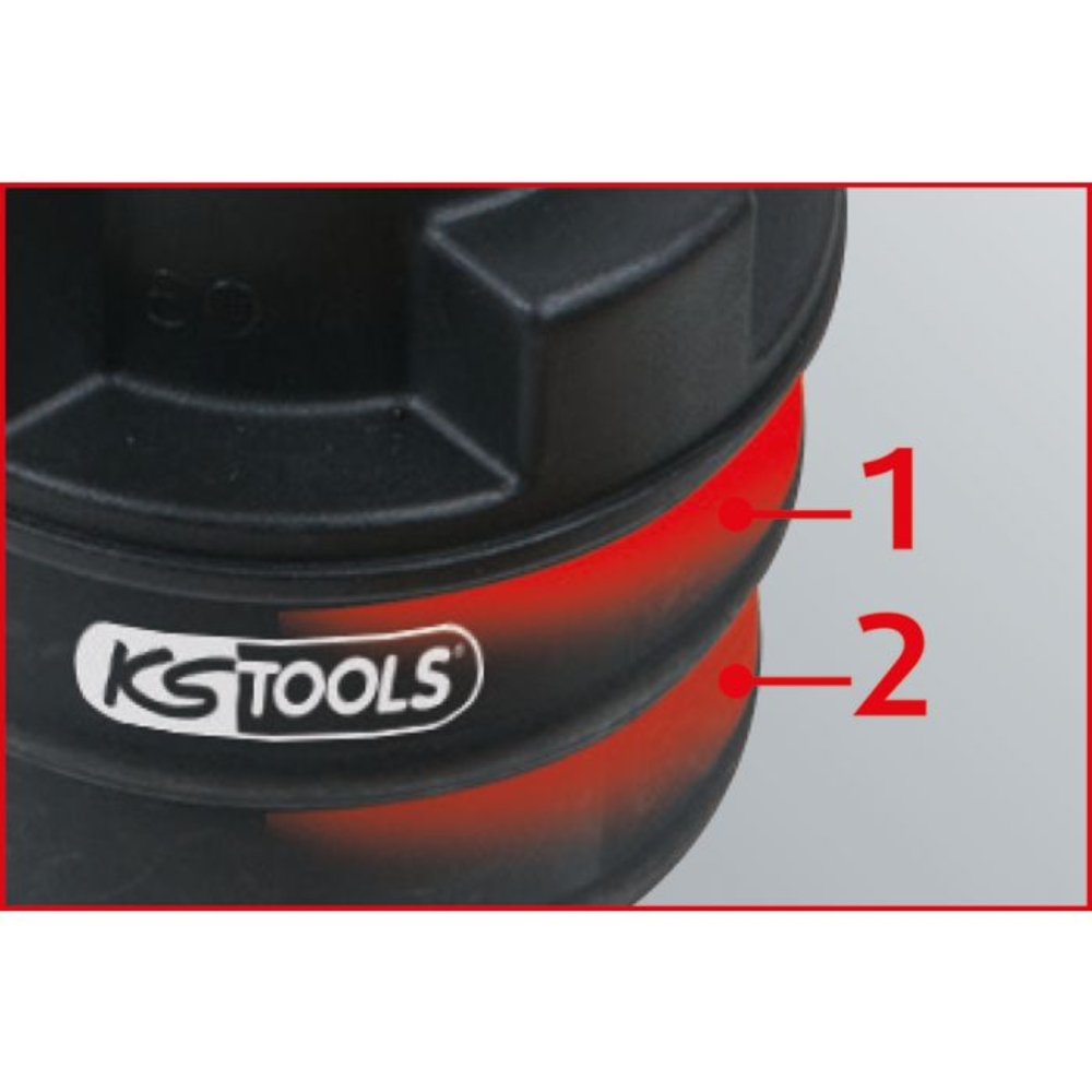 Adaptateurs étagés d'obturation de système de suralimentation de turbo 65x70 mm KS TOOLS - 150.2532