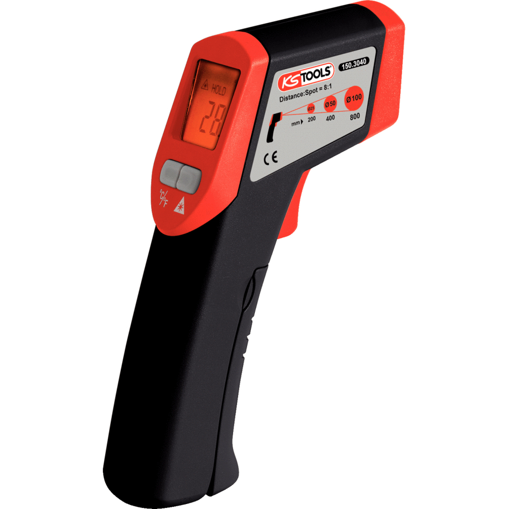Thermomètre laser KS TOOLS écran LCD 150.3040