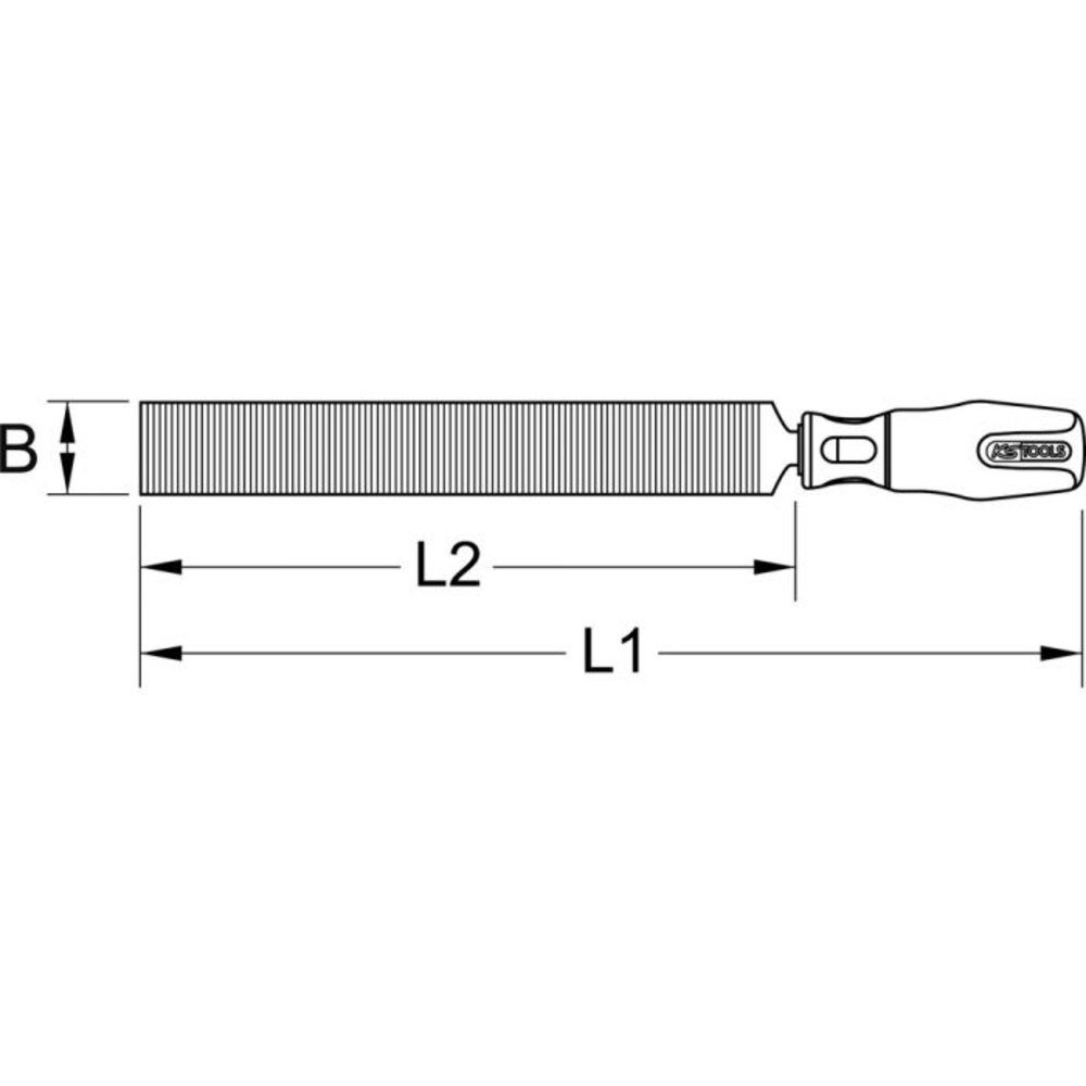 Grattoir droit manche bois lame 200 mm KS TOOLS - 150.3254