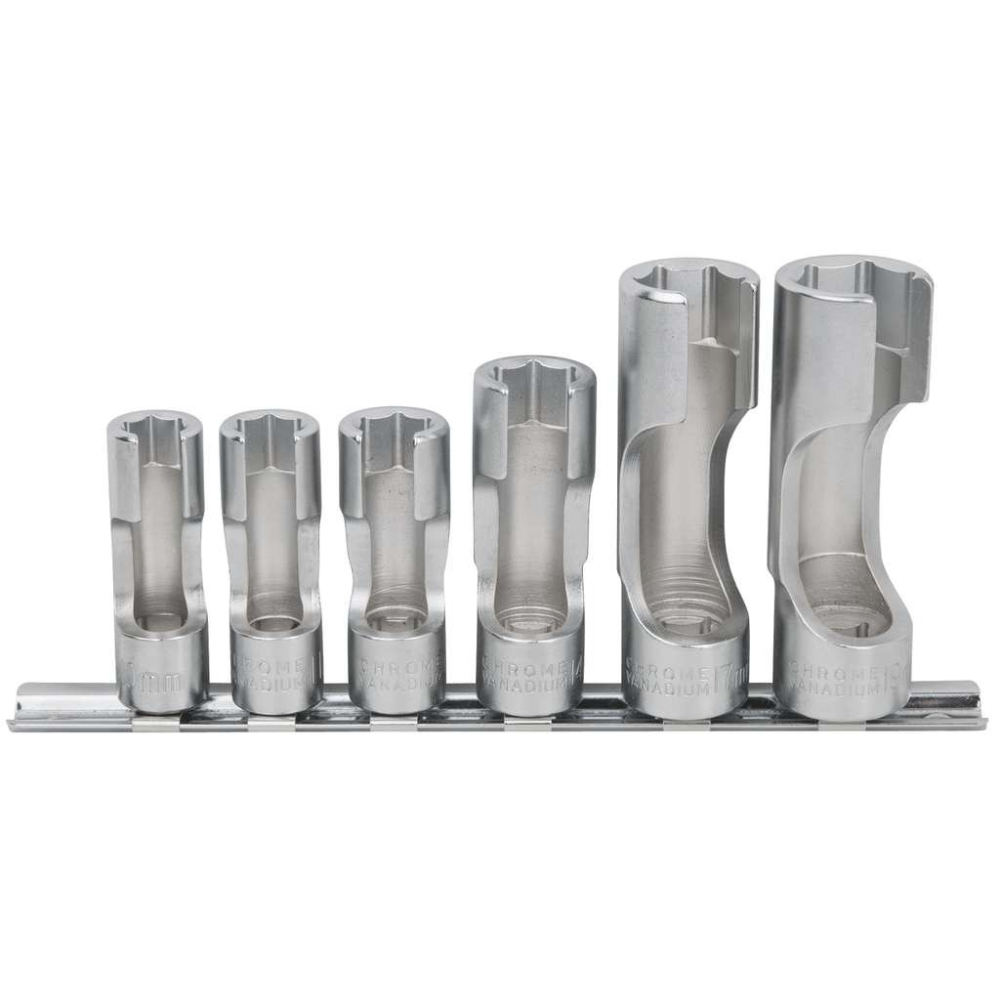 Rail de 6 douilles fendues 6 pans 3/8