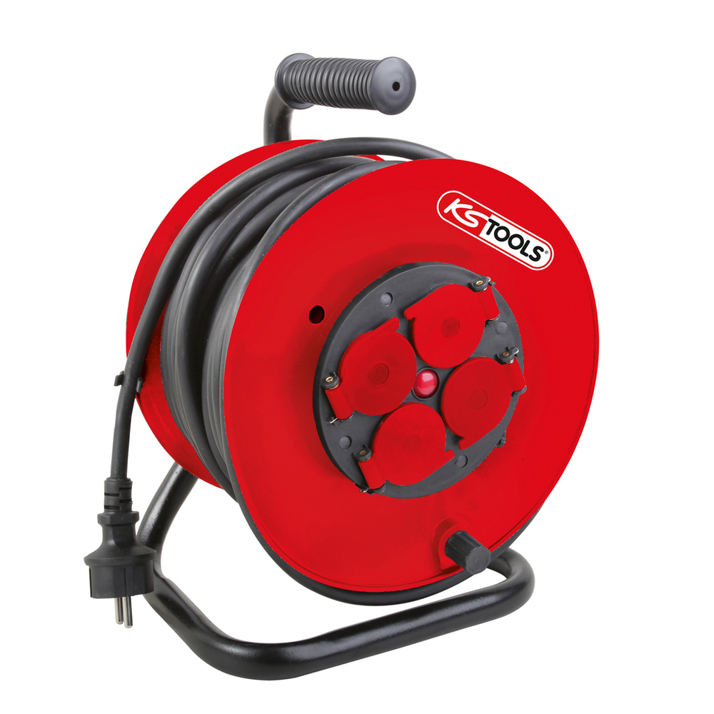 Enrouleur électrique sur touret 3x2,5mm² - IP44 KS TOOLS - 150.4224