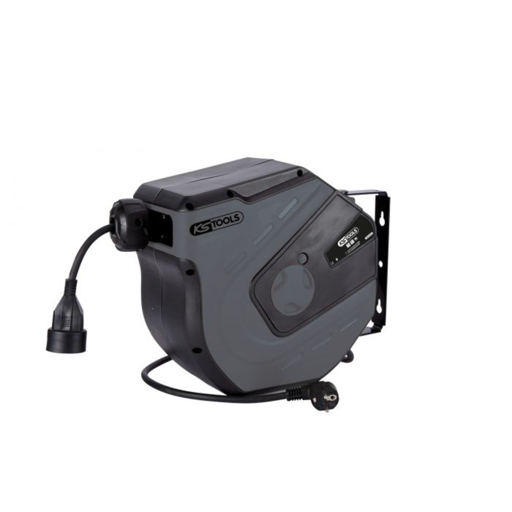 Enrouleur électrique mural 3x2,5mm² - 15m - gris KS TOOLS - 150.4318