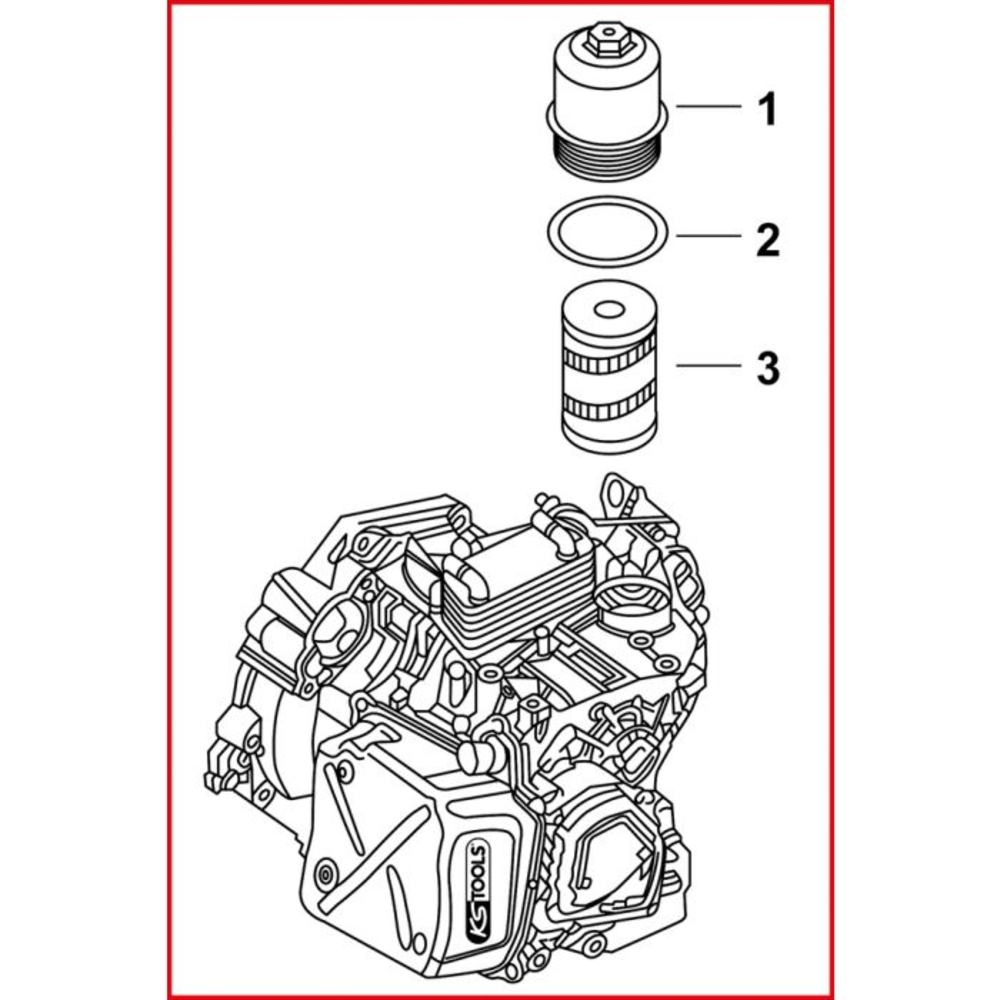 Clé pour filtre à huile de boite de vitesses DSG pour moteur Common Rail 1/2