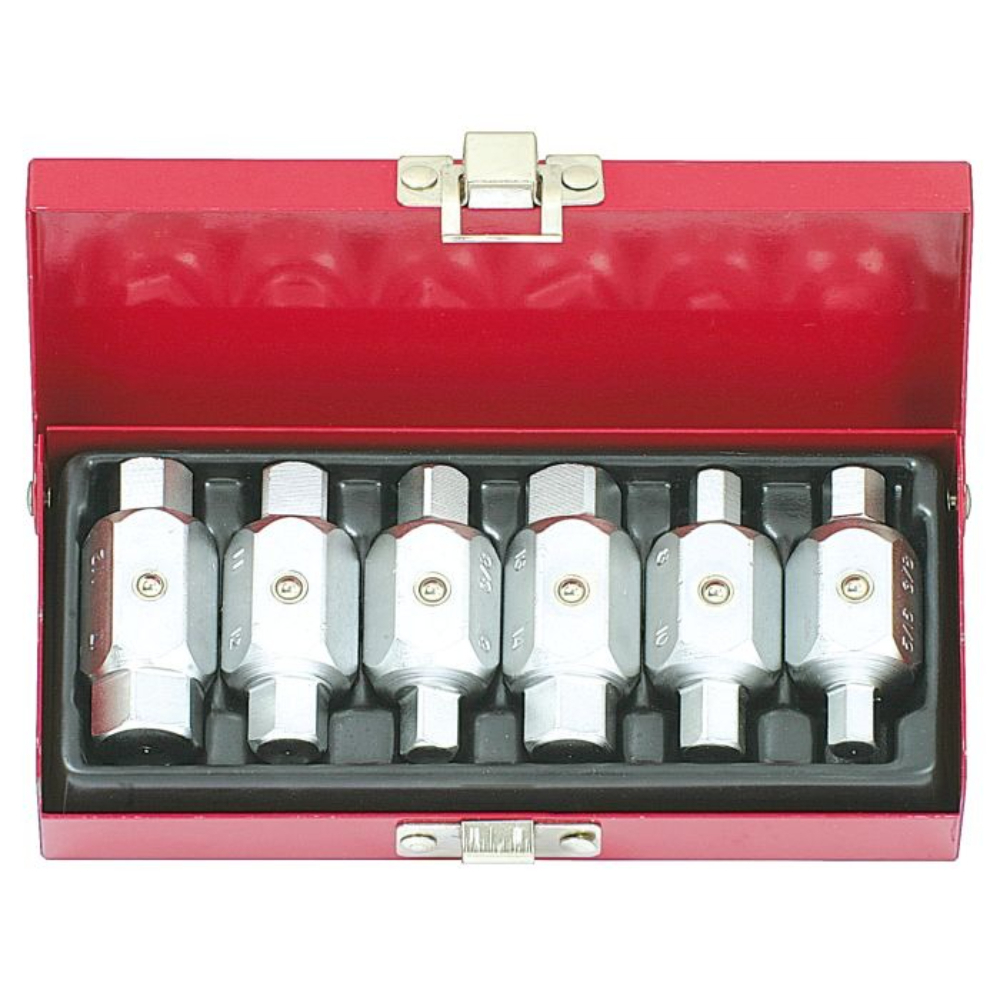 Coffret de 6 embouts pour bouchons de vidange entrainement 6 pans 21 mm KS TOOLS - 150.9390