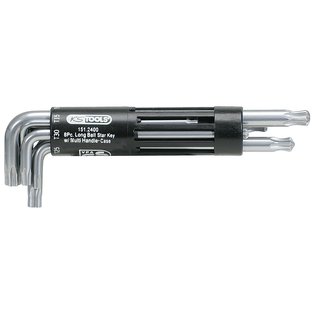 Jeu de 8 clés mâles TORX à tête sphérique longue T10 à T50 KS TOOLS - 151.2400