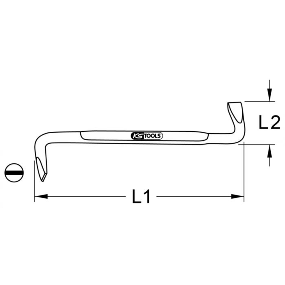 Clé mâle contre-coudée Fente 5,5 mm KS TOOLS - 151.2676