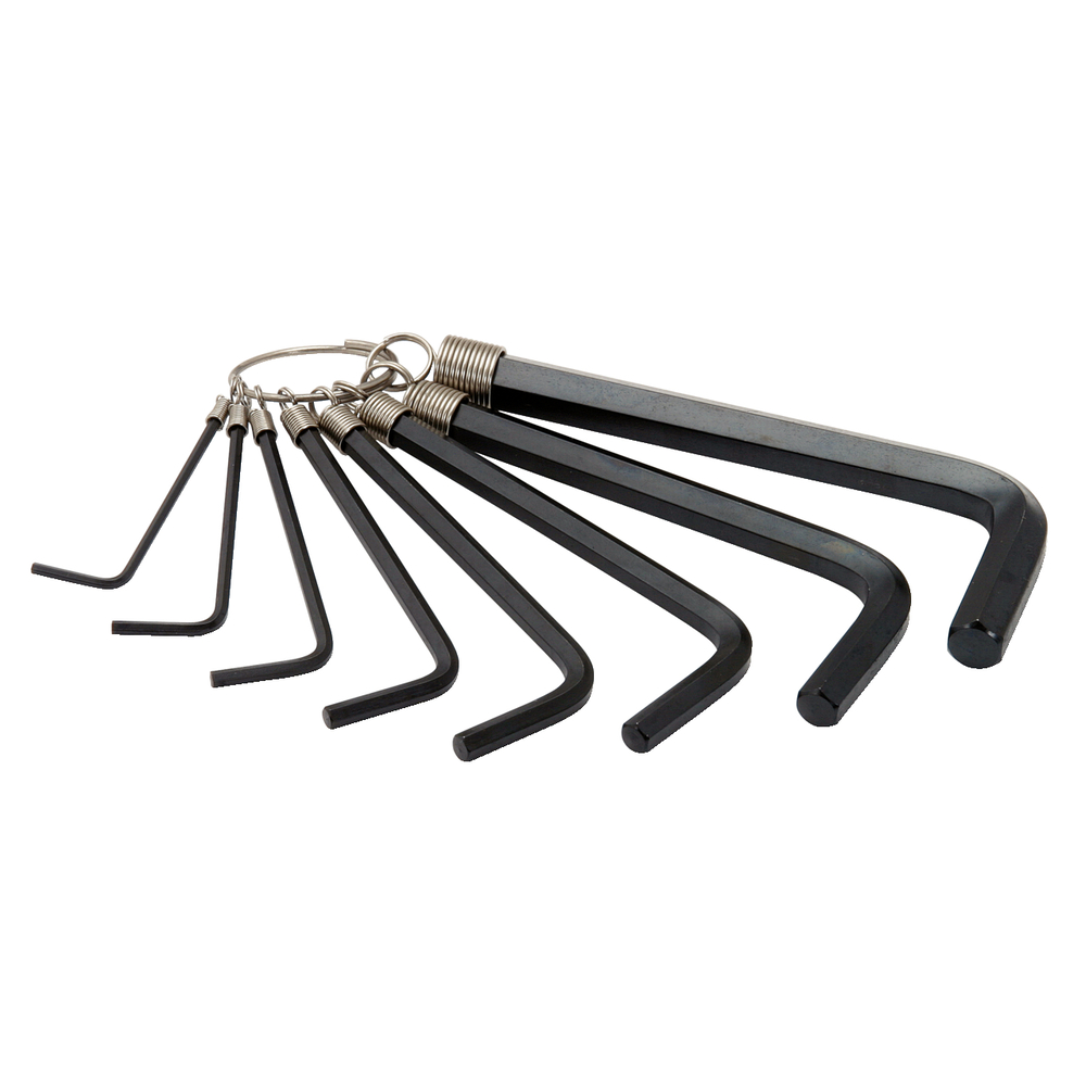 Jeu clés mâles 6 pans sur anneau 8 pièces KS TOOLS - 151.3250