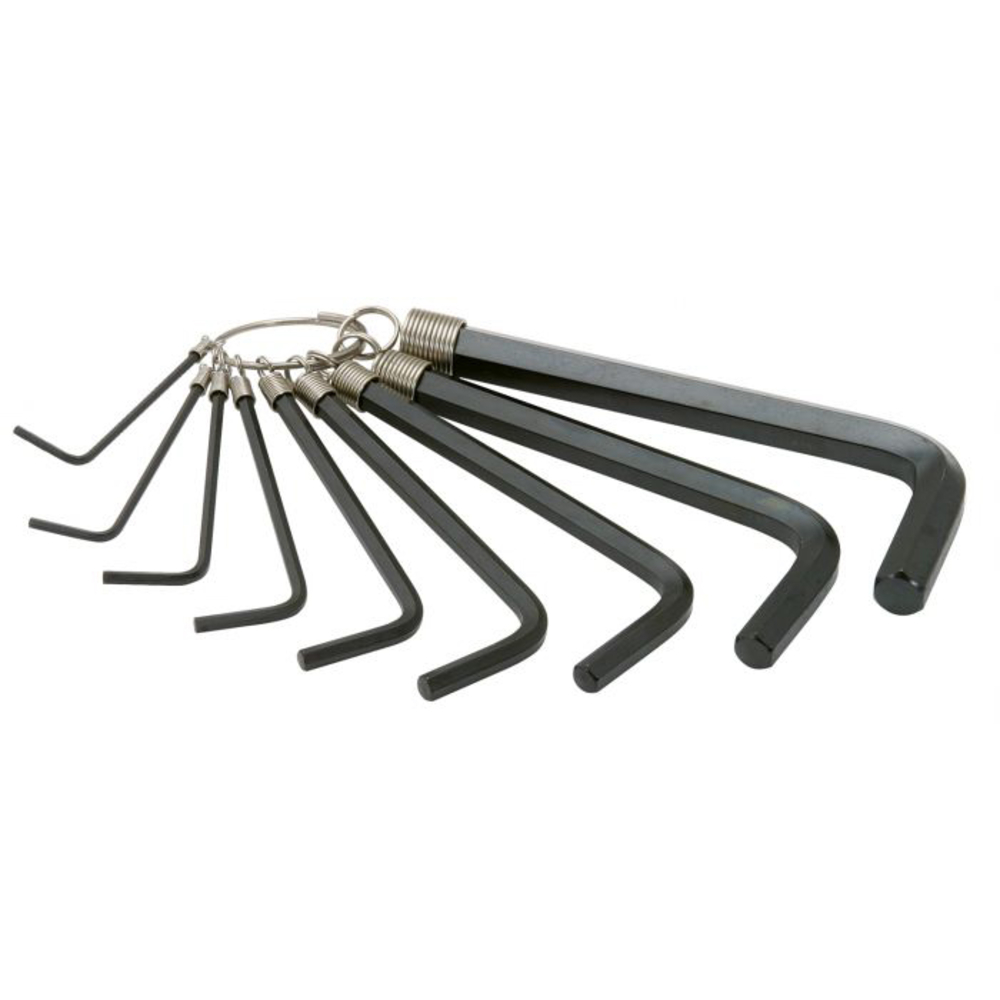 Jeu de clés mâles 6 pans sur anneau 9 pièces KS TOOLS - 151.3260