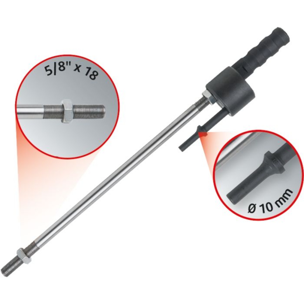 Coffret d'extracteurs d'injecteurs pour burineur pneumatique 10 pcs KS TOOLS - 152.1450