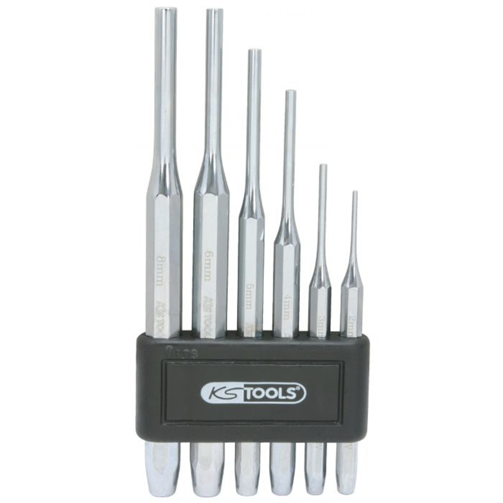 Jeu de chasses goupilles chromées - 6 pièces KS TOOLS - 156.0150