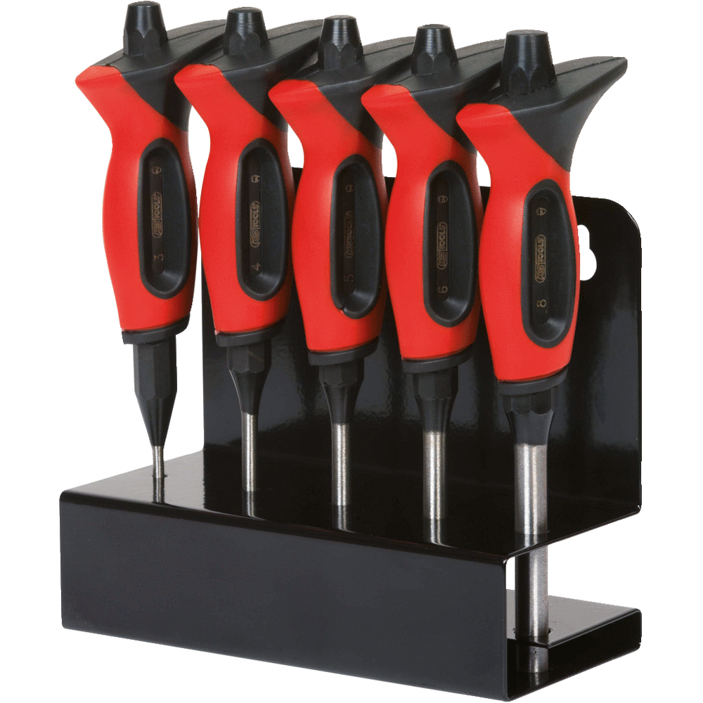 Présentoir de chasses goupilles brunis 5pcs (3-4-5-6-8mm) L150mm KS TOOLS - 156.0220