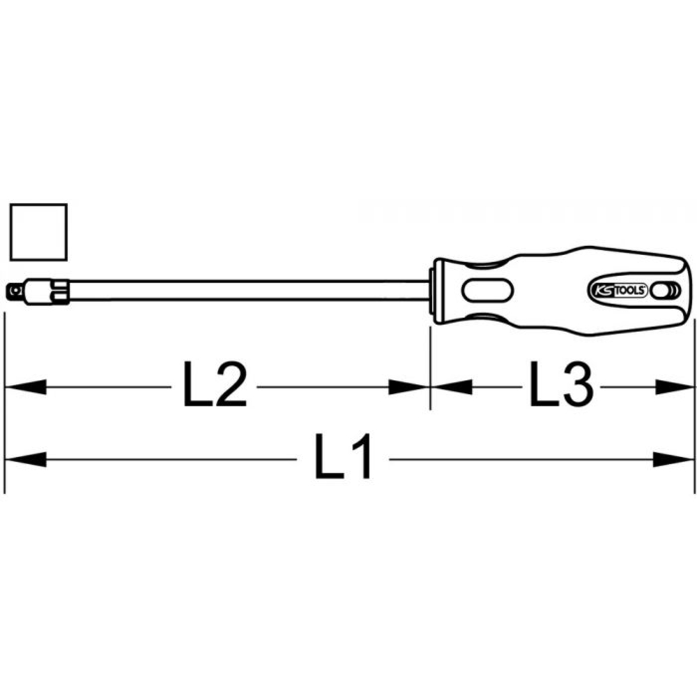 Tournevis ERGOTORQUEplus 4 pans #2 405 mm KS TOOLS - 159.1189