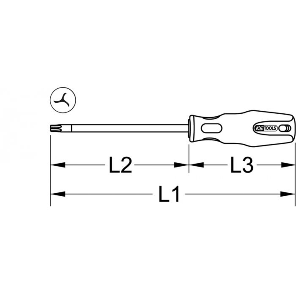 Tournevis ERGOTORQUEplus TRI-WING #5 KS TOOLS - 159.1259