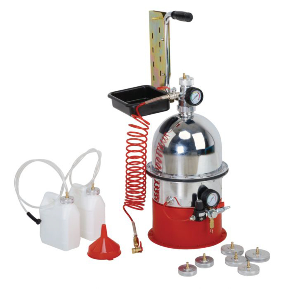 Purgeur de freins pneumatique KS-6 L-10 bars + 6 adaptateurs KS TOOLS - 160.0008