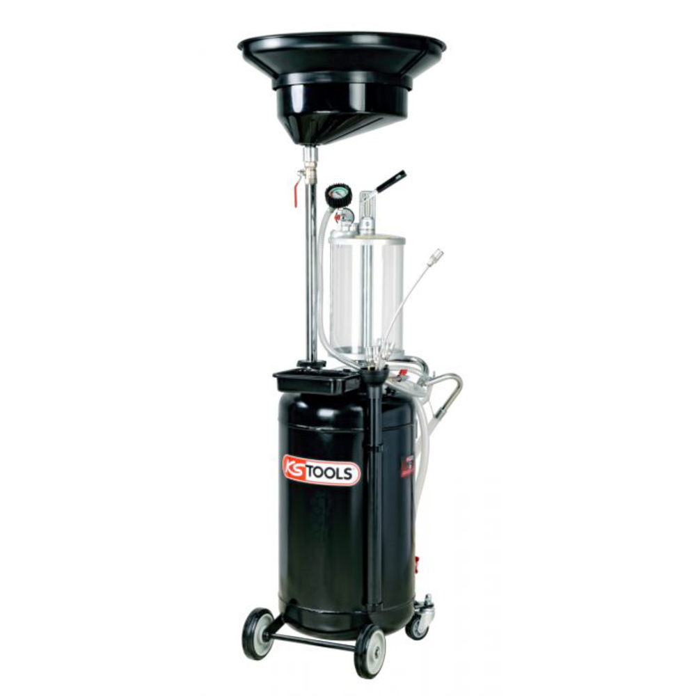 Récupérateur d’huile par gravité et aspiration 90L avec bol de contrôle KS TOOLS - 160.0023