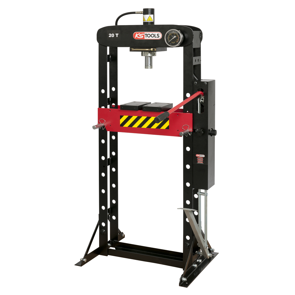 Presse hydraulique 30 tonnes à pompe hydraulique 2 vitesses KS TOOLS - 160.0114