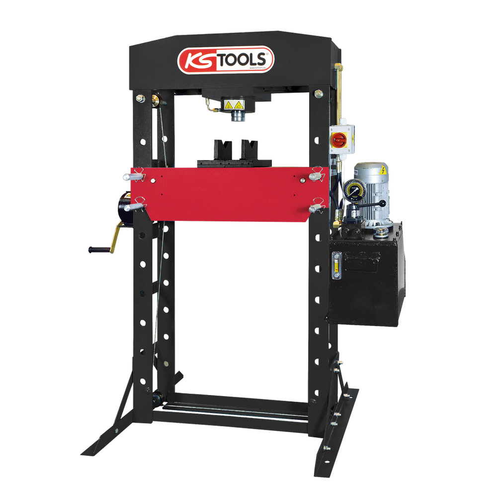 Presse hydraulique d'atelier 50 tonnes motorisée KS TOOLS - 160.0116