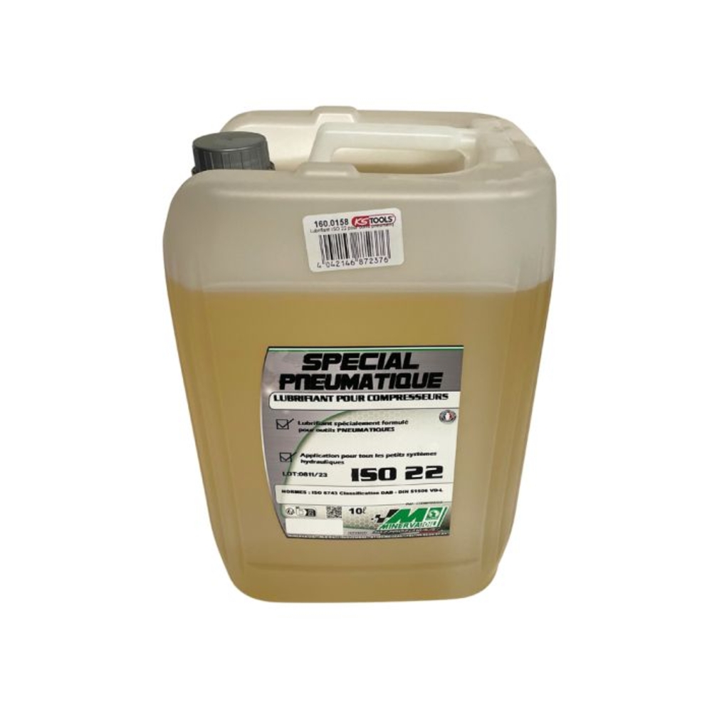 Lubrifiant ISO 22 pour outils pneumatiques et petits systèmes hydrauliques 10L KS TOOLS - 160.0158
