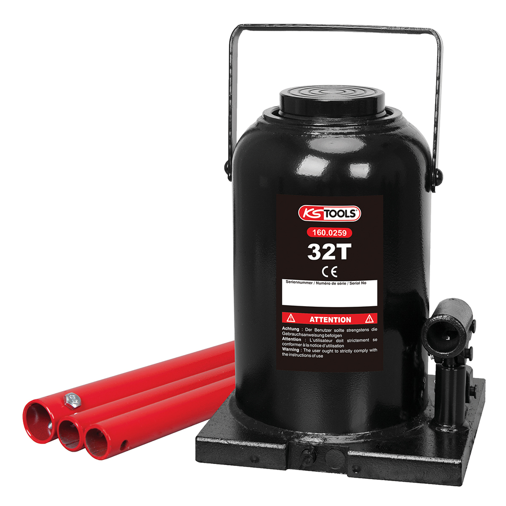 Cric bouteille hydraulique capacité 32 tonnes KS TOOLS - 160.0259