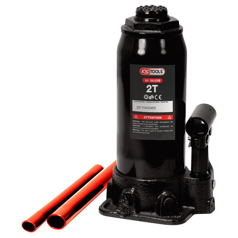 Cric bouteille hydraulique capacité 15 tonnes KS TOOLS - 160.0356